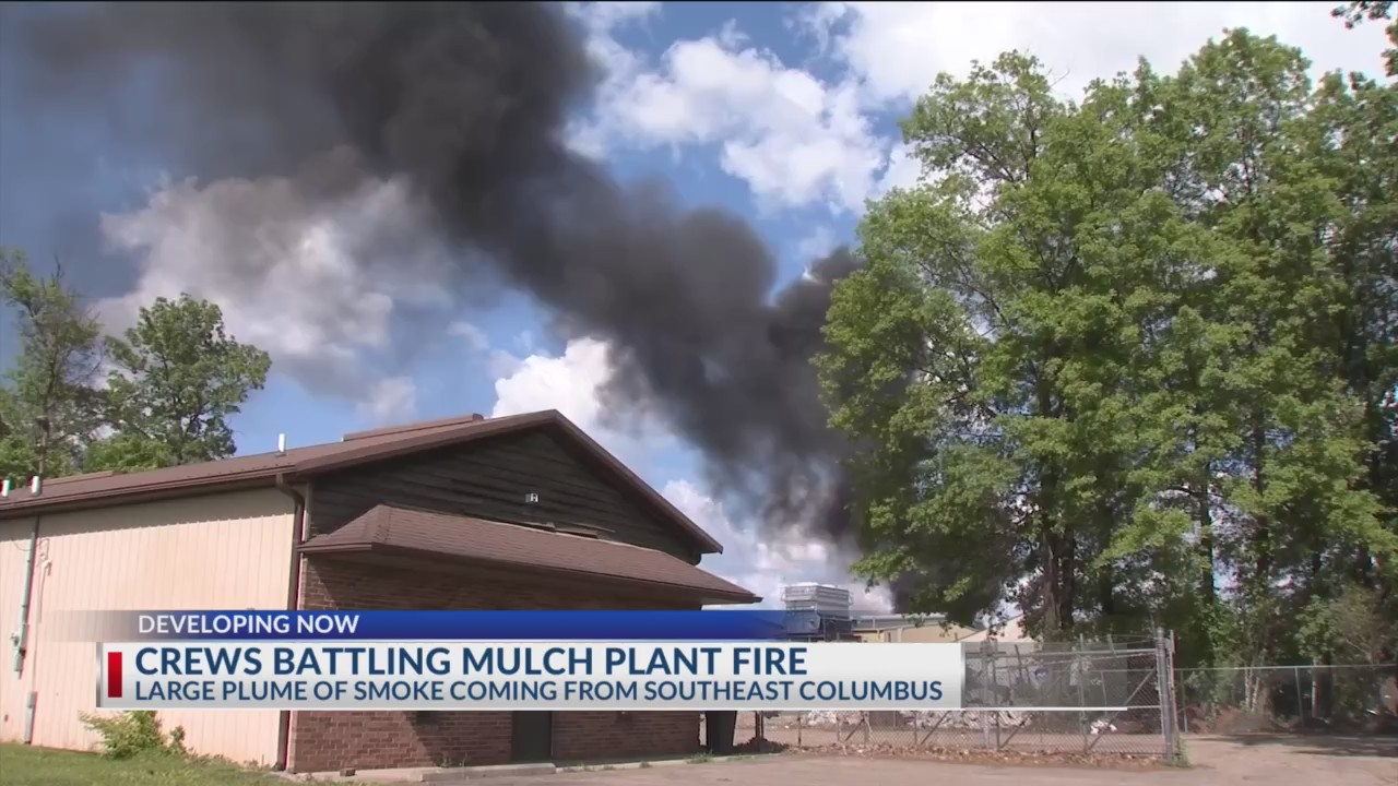 Crews fighting mulch plant fire in southeast Columbus NBC4 WCMHTV