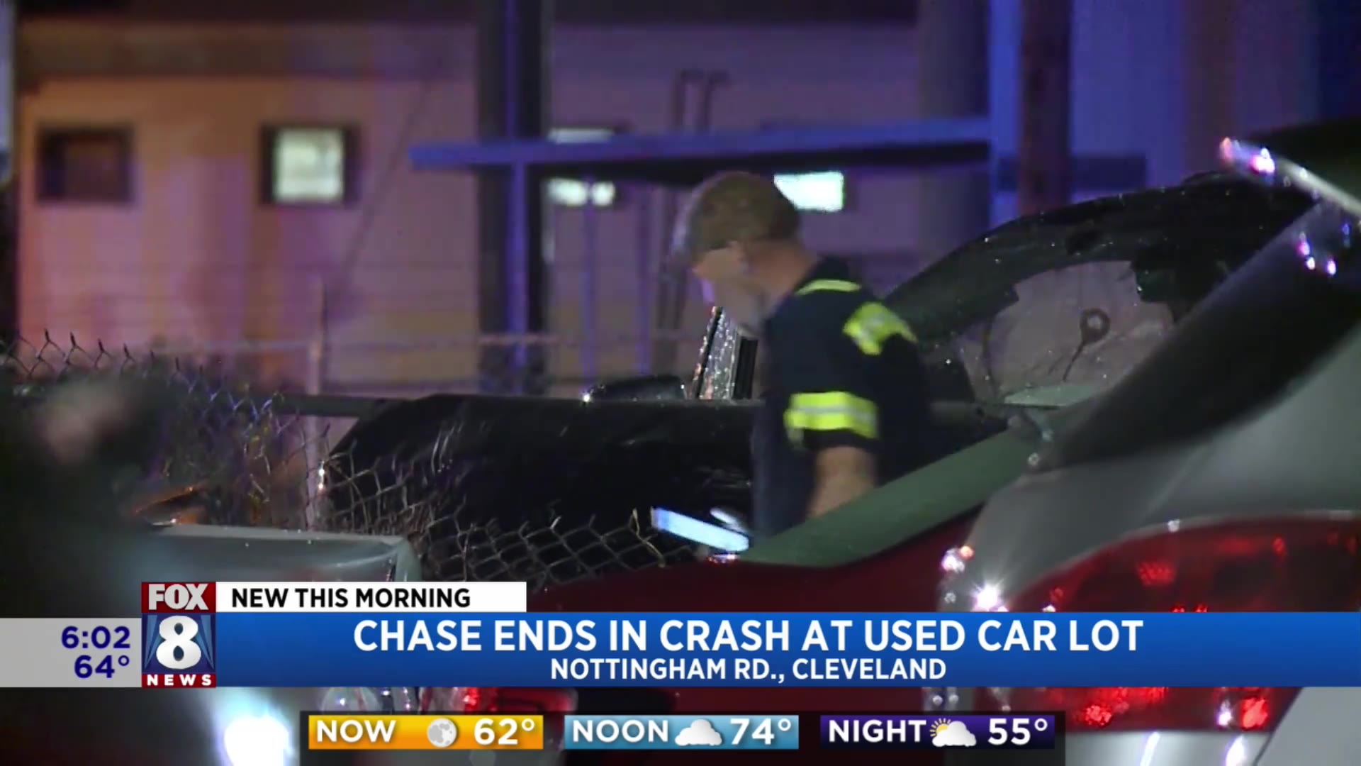 Suspect crashes into used car lot – Fox 8 Cleveland WJW