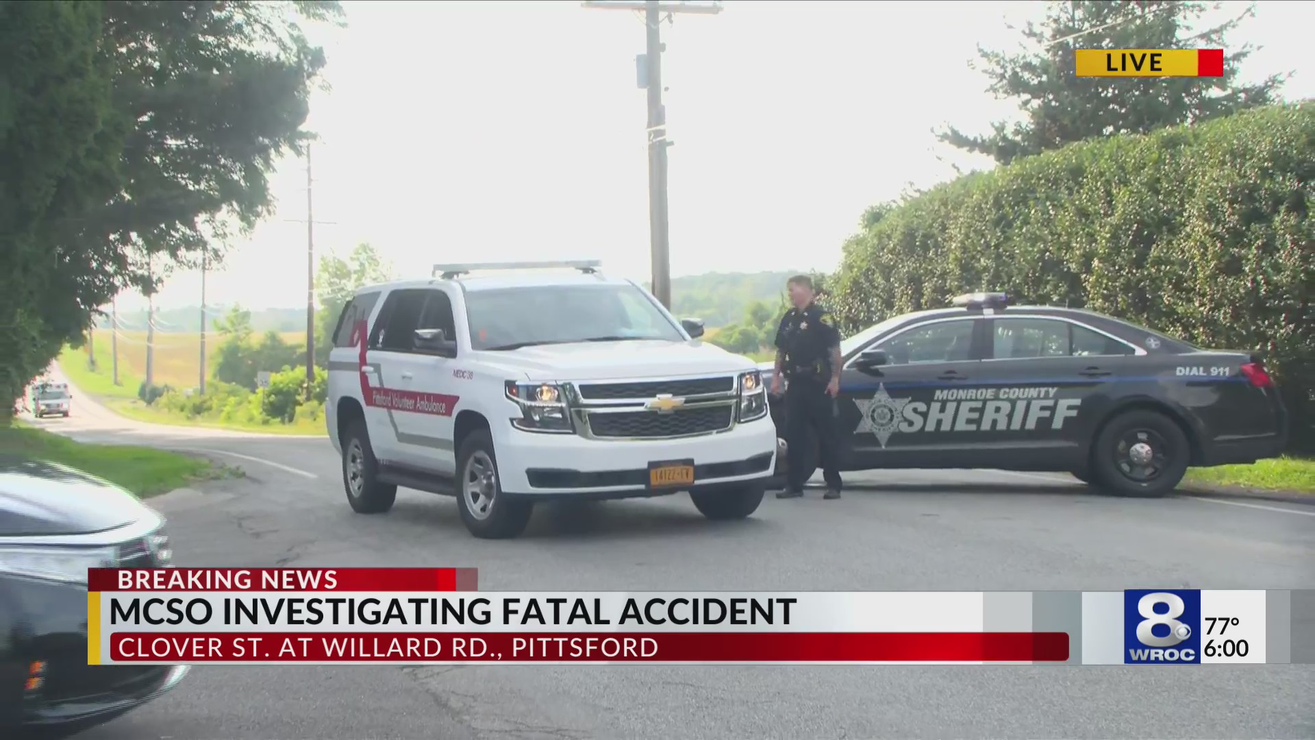 Crews on scene of fatal motorcycle crash in Pittsford RochesterFirst