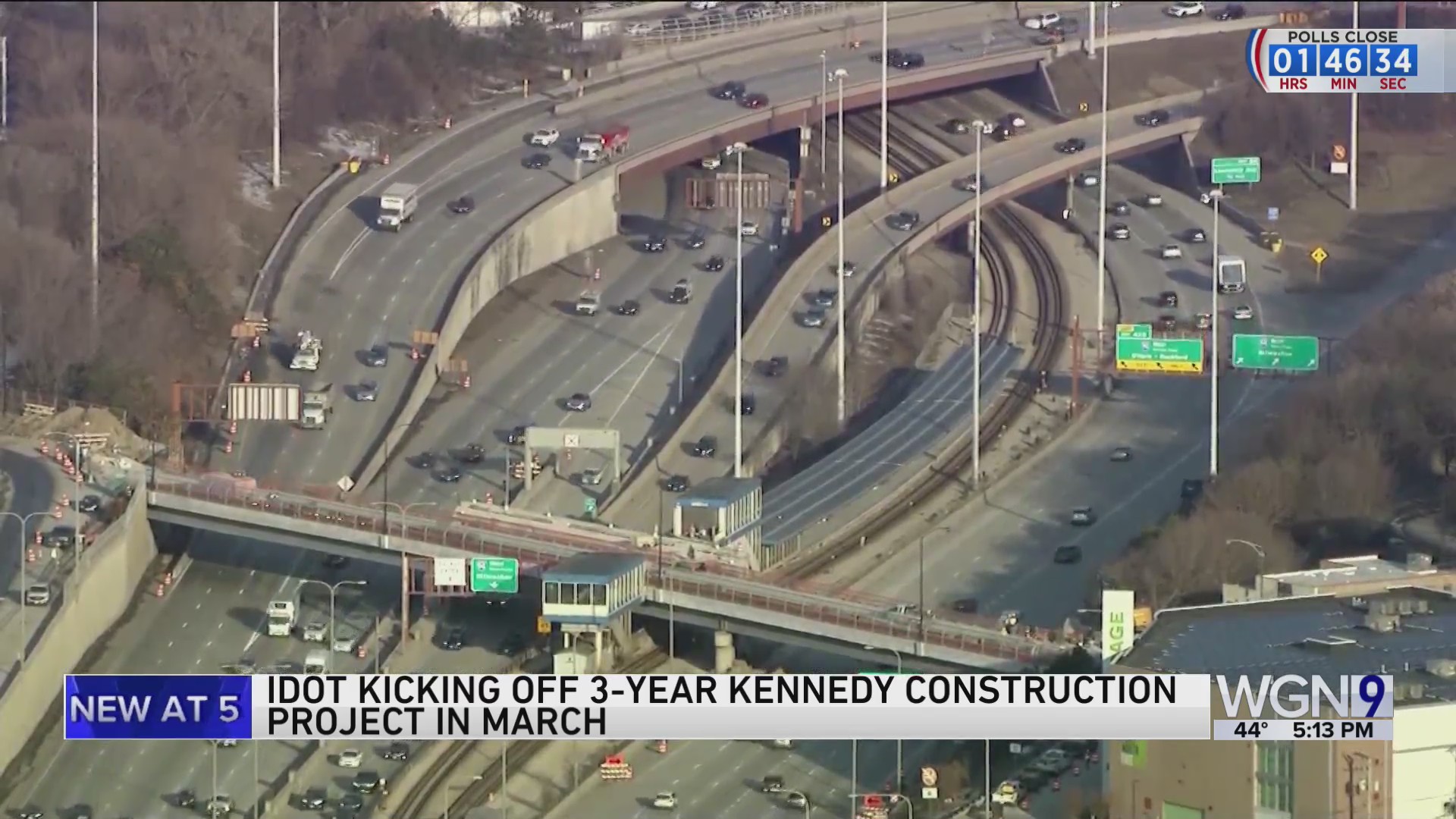 Kennedy Expressway construction project to last 3 years, cost 150M and