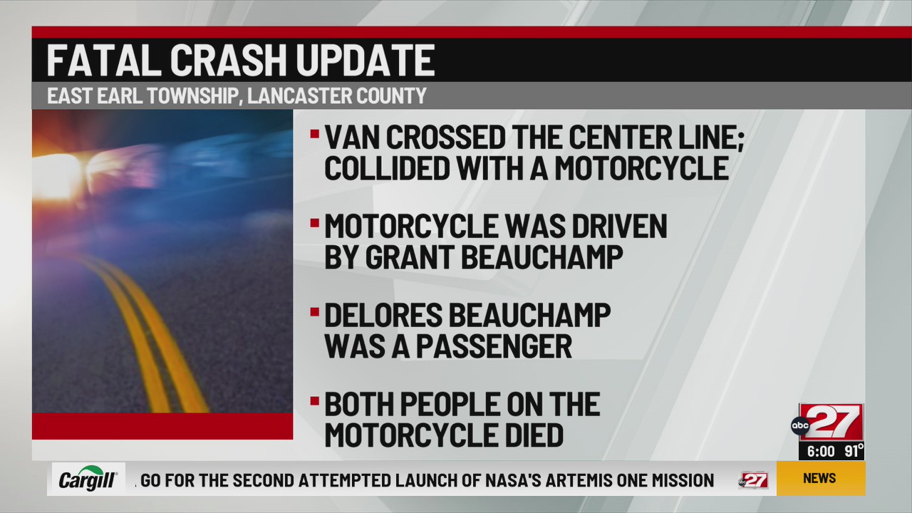 Two dead after crash involving motorcycle in Lancaster County – ABC27