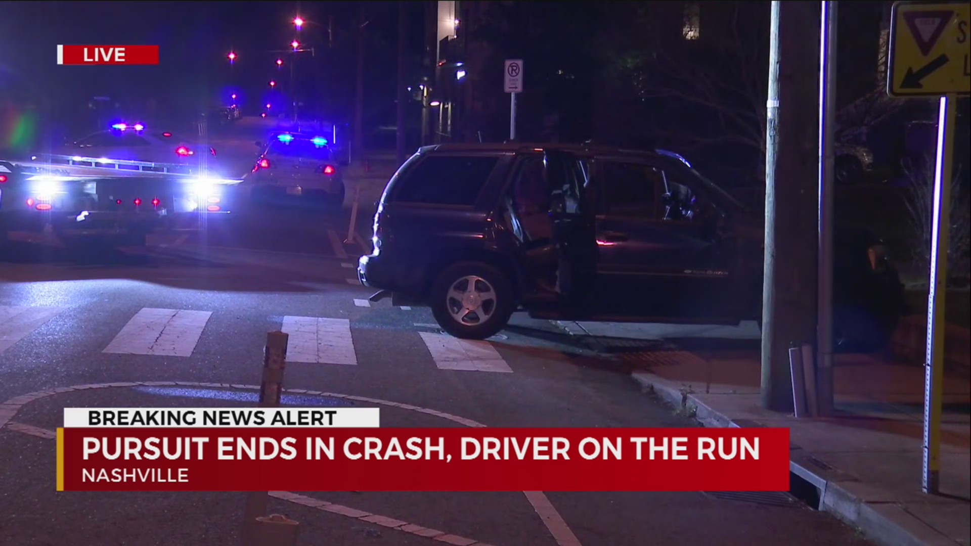 Nashville chase ends in crash; driver on the run – WKRN News 2