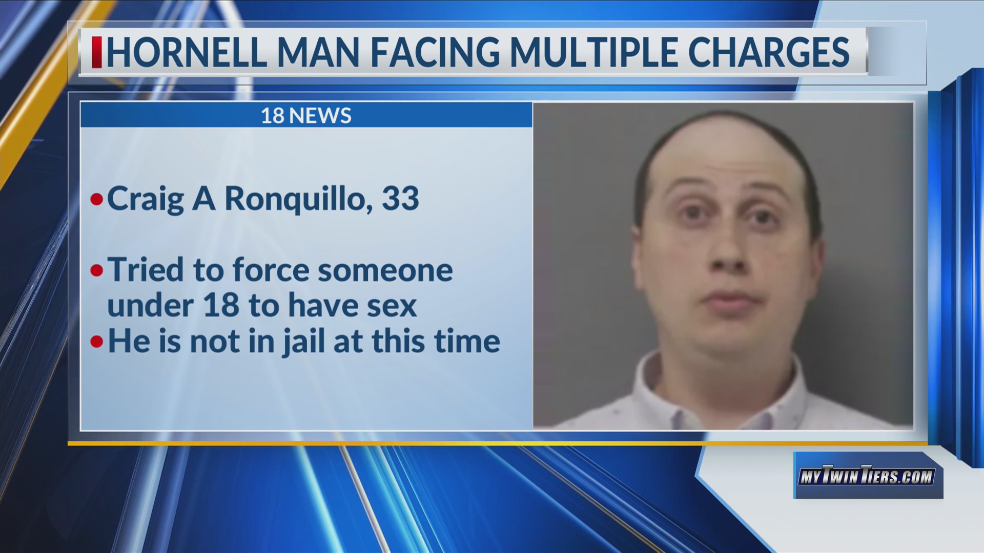 Hornell man arrested on attempted rape charges – WETM – MyTwinTiers.com
