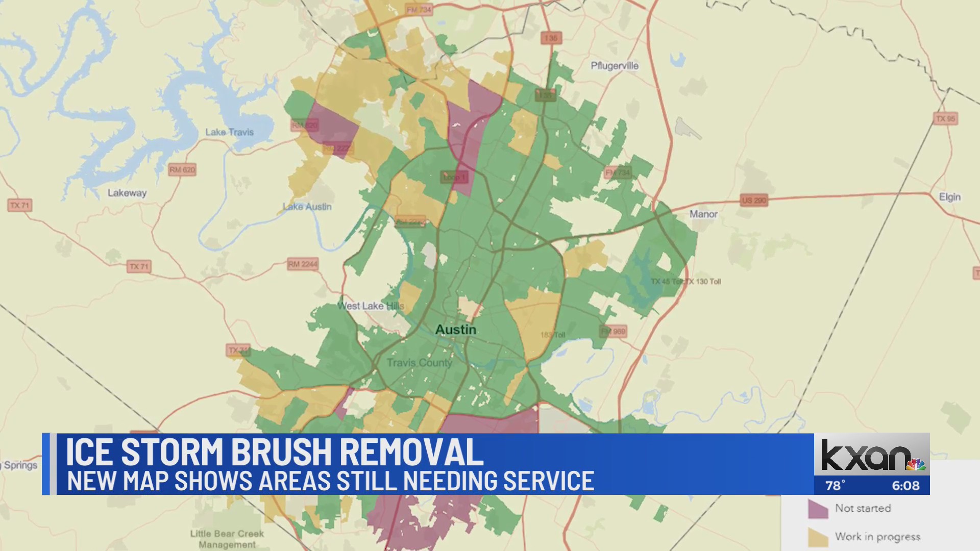 City of Austin now has an ice storm debris zone lookup map – KXAN Austin
