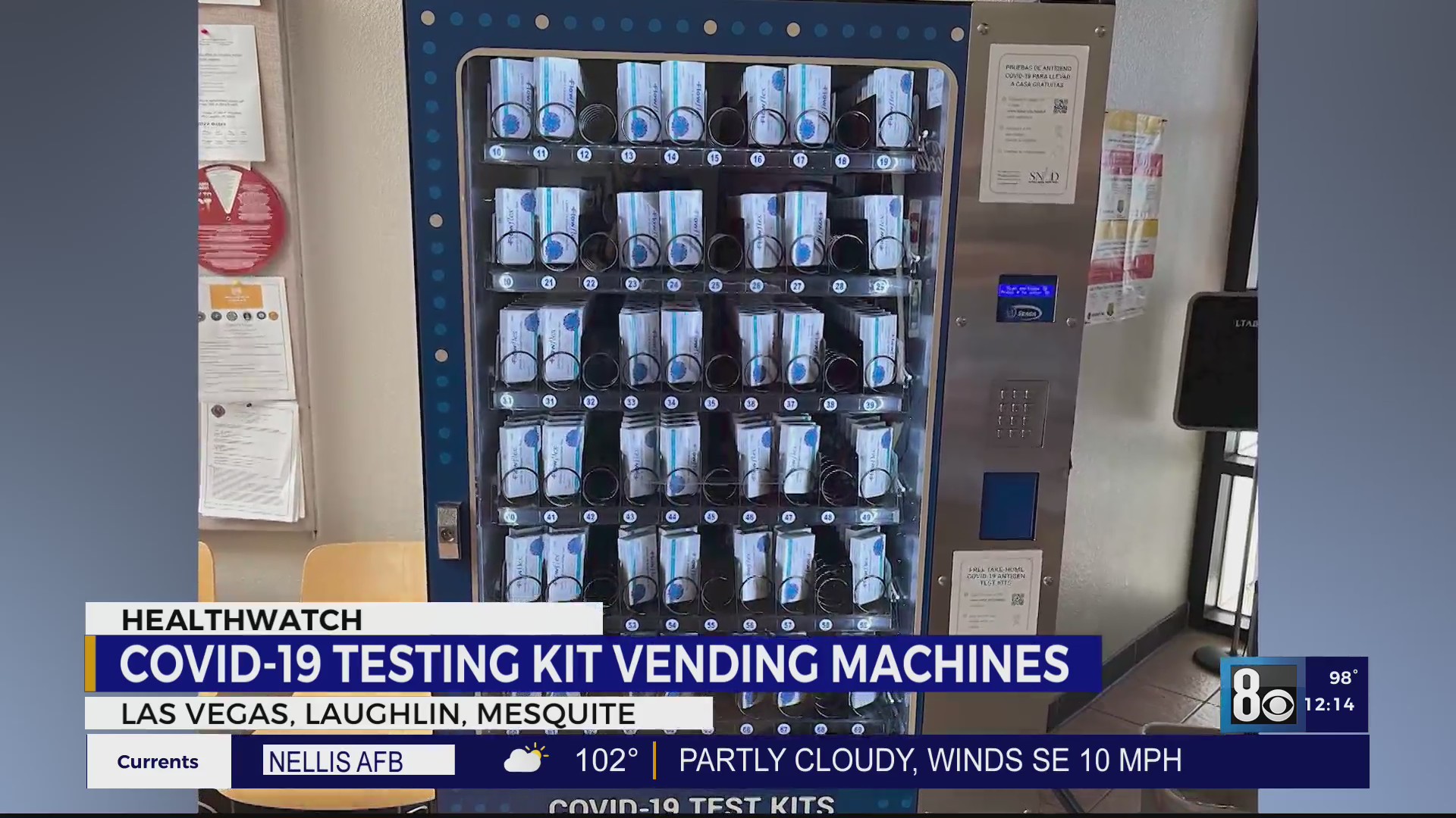 COVID19 test kit vending machines available in Laughlin KLAS