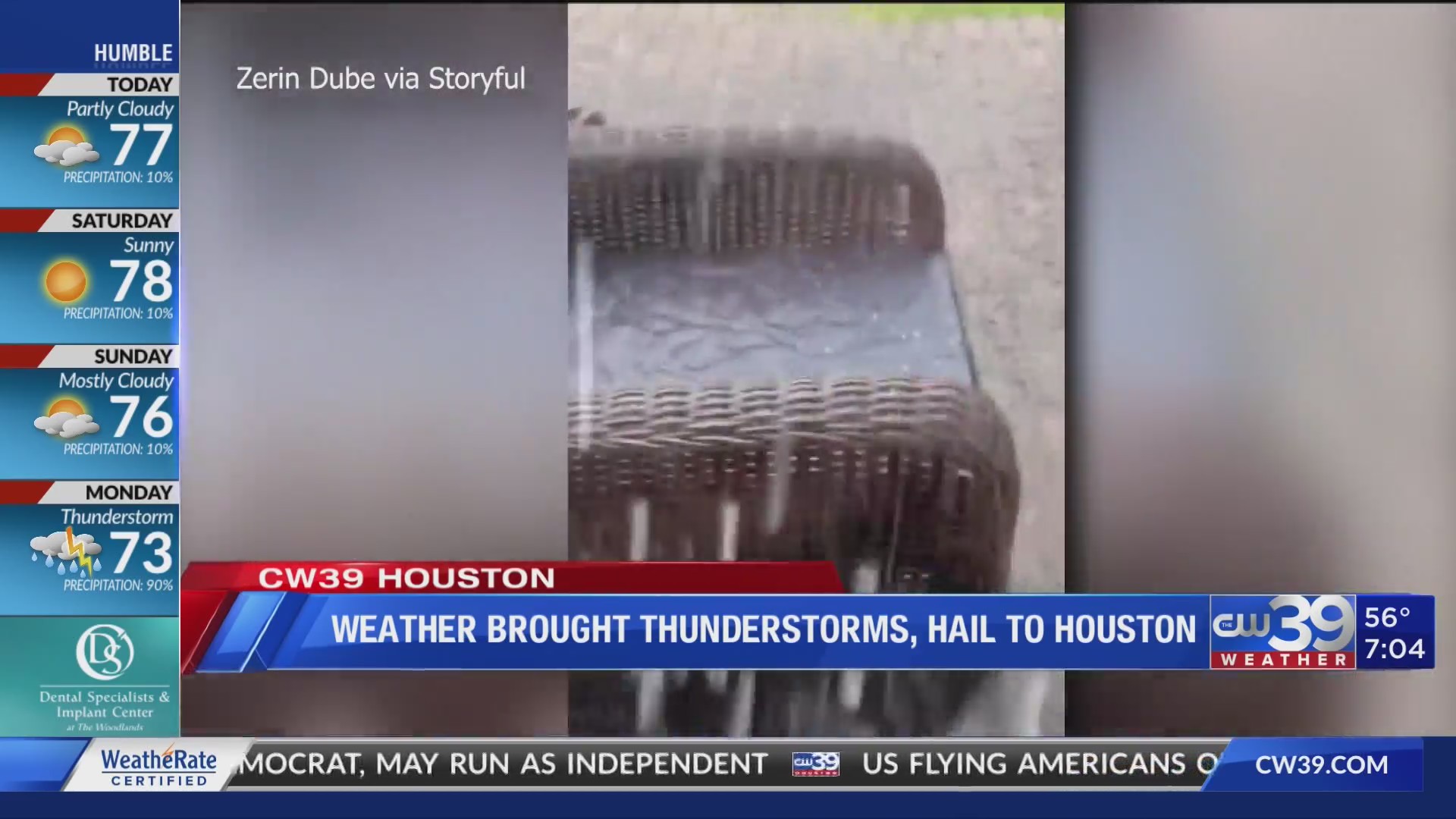 Hail pelts some neighborhoods as thunderstorm pass through Southeast ...